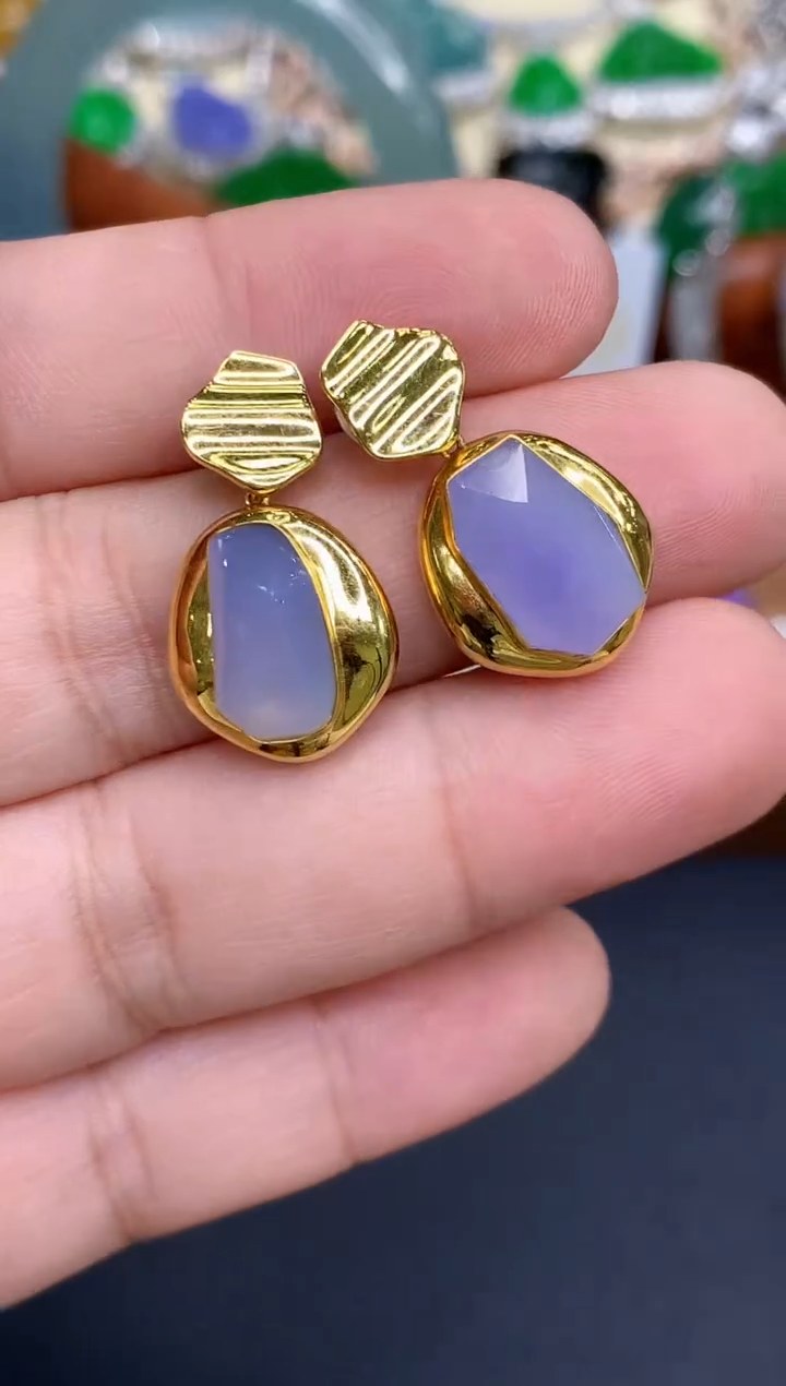 18K金镶嵌翡翠耳饰603-中国好珍宝