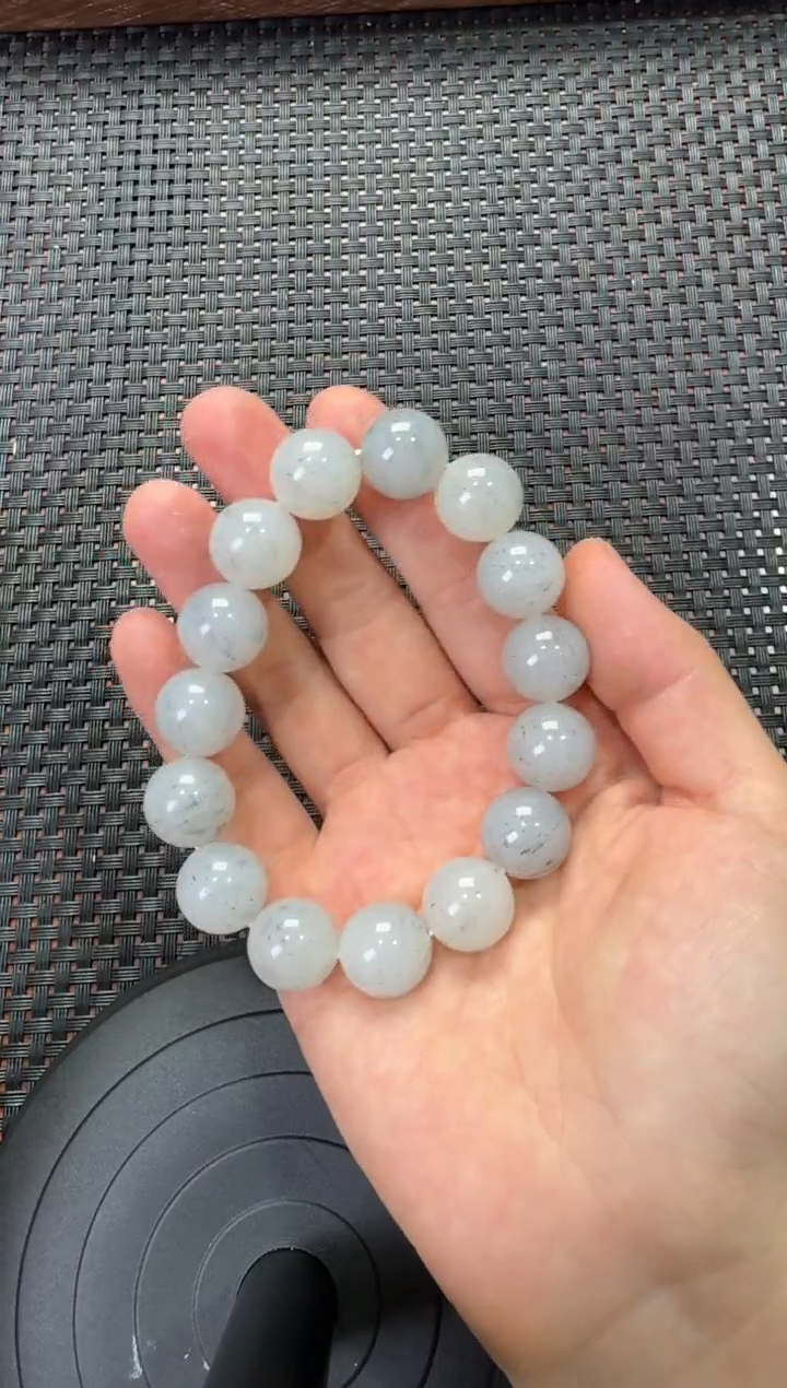 未镶嵌手串和田玉黑山卡14手串