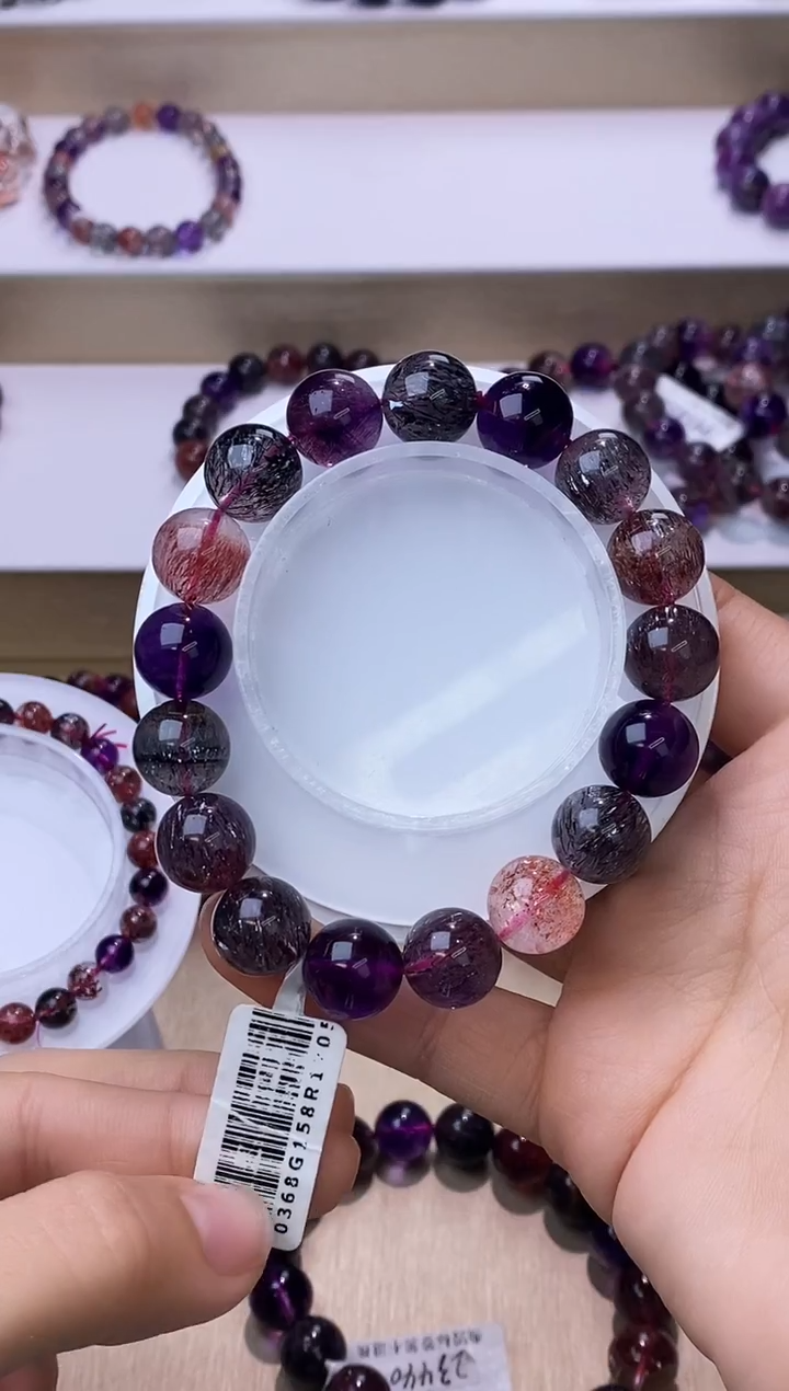 【闪购商品】水晶手链未镶嵌黑加仑超七单圈12m+