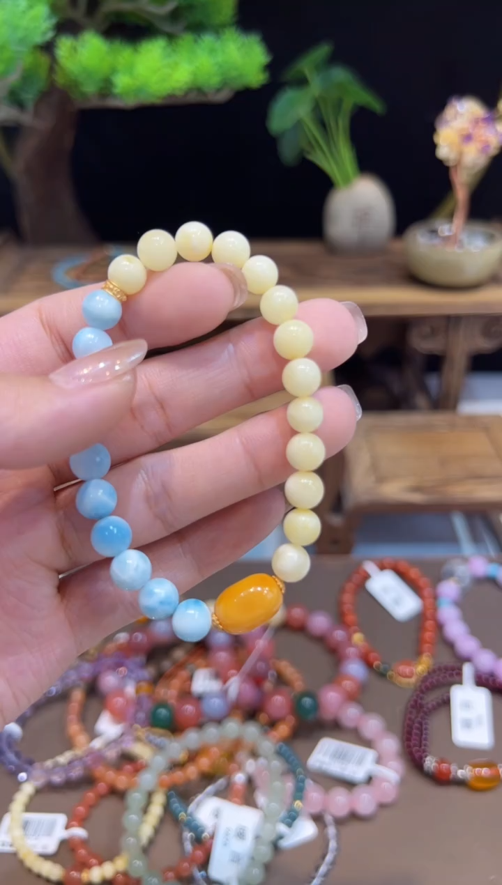 【闪购商品】针钠钙石（海纹石）手串未镶嵌@@手饰