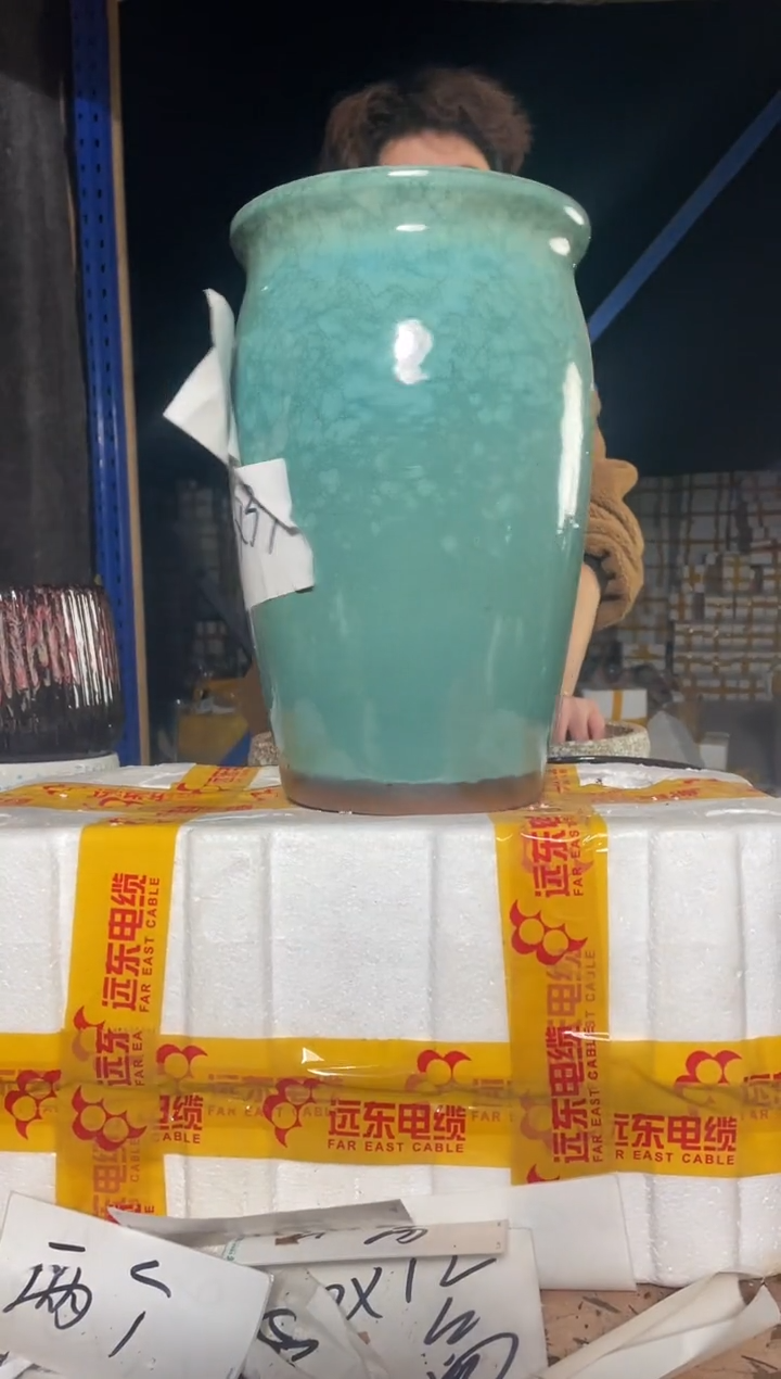 紫砂花盆宜兴紫砂粗陶花盆20*33