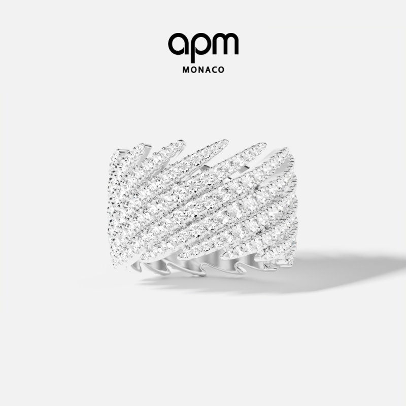 APM Monaco轻奢时尚精致个性棕榈明星同款对戒氛围感