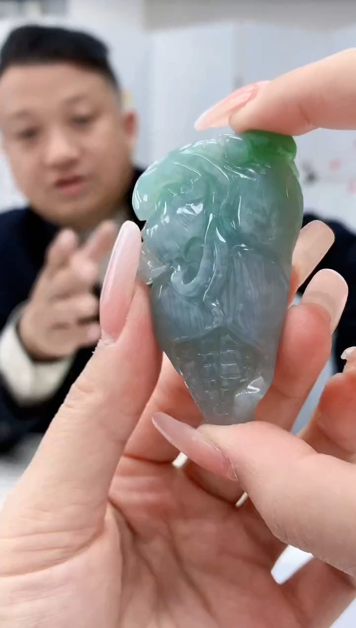 【闪购商品】定制翡翠未镶嵌4969lr-毛货挂件91