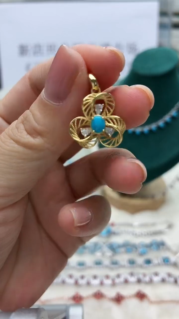 吊坠(不含链)银S925镶嵌水晶124ZB1120产品一个（多样性）