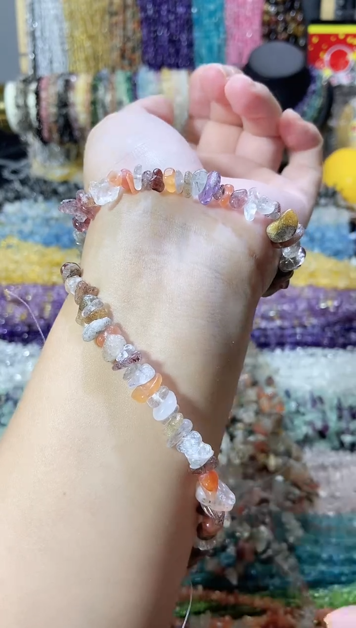 未镶嵌珠宝半成品水晶彩发晶