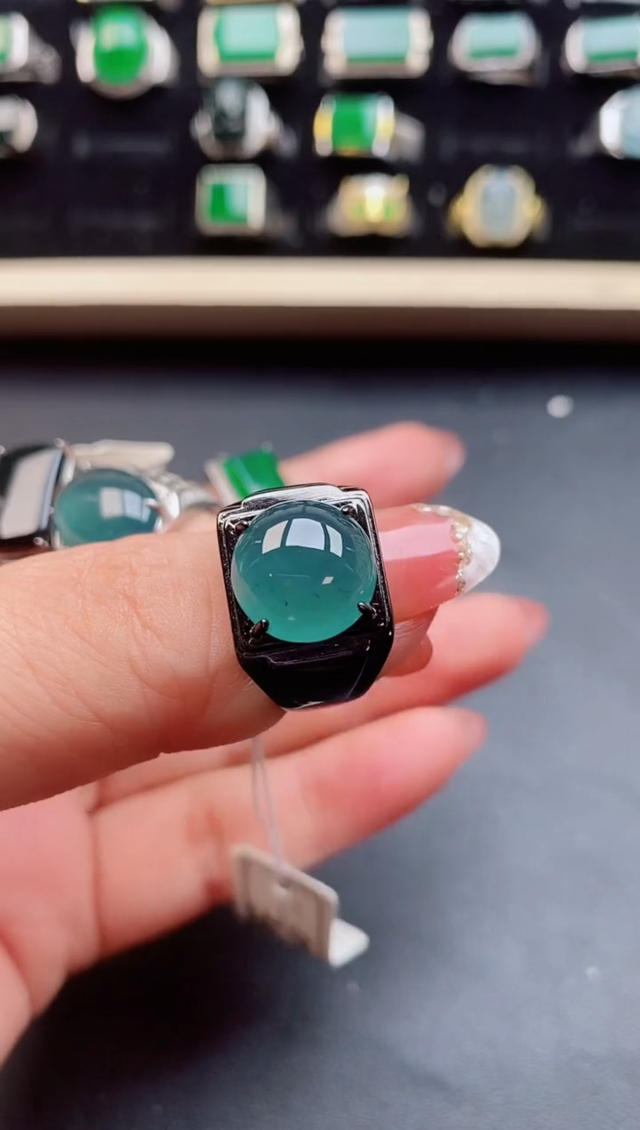 【闪购商品】翡翠戒指银S925镶嵌5080505