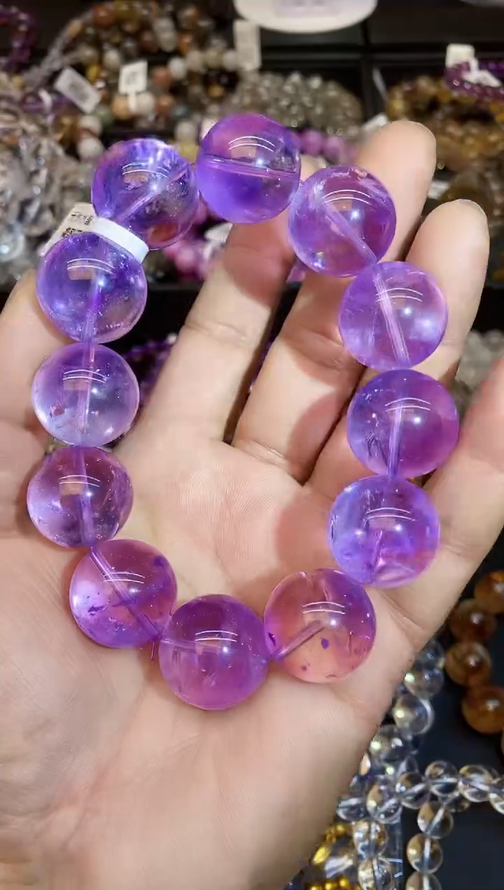 【闪购商品】水晶手链未镶嵌63 薰衣草20mm