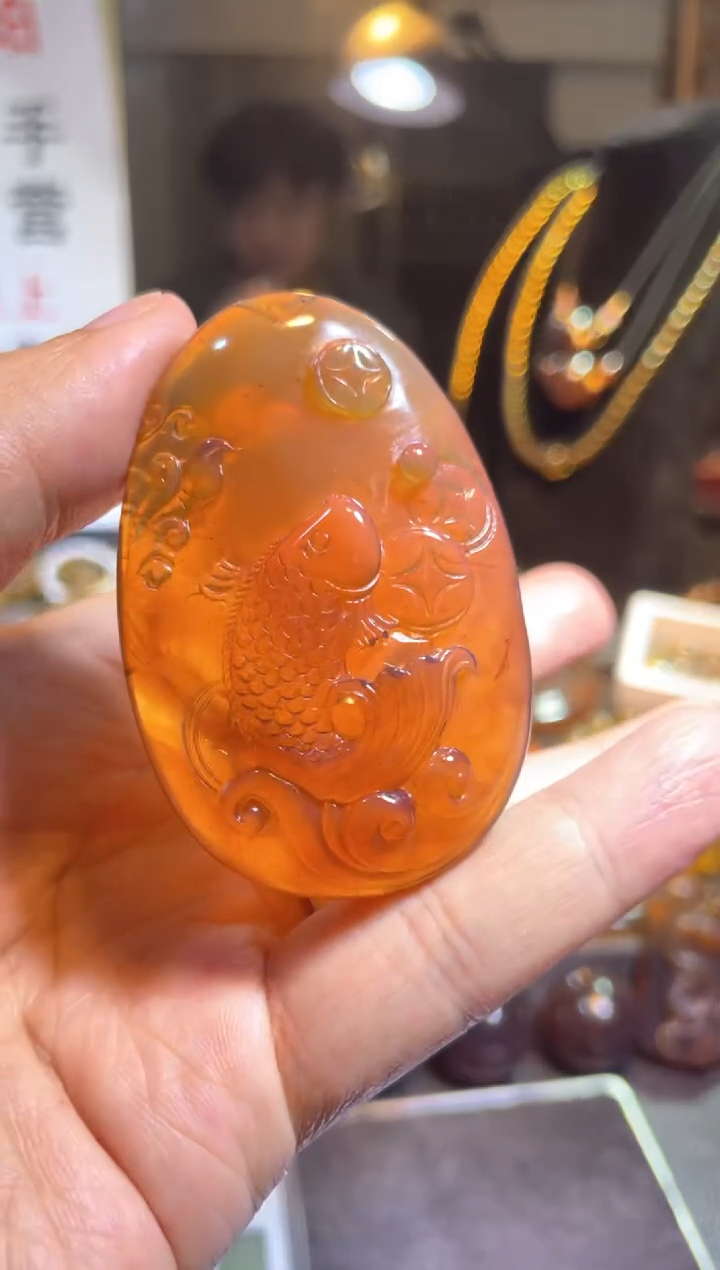 【闪购商品】琥珀裸石未镶嵌橘蜜琥珀 金玉满堂 22克