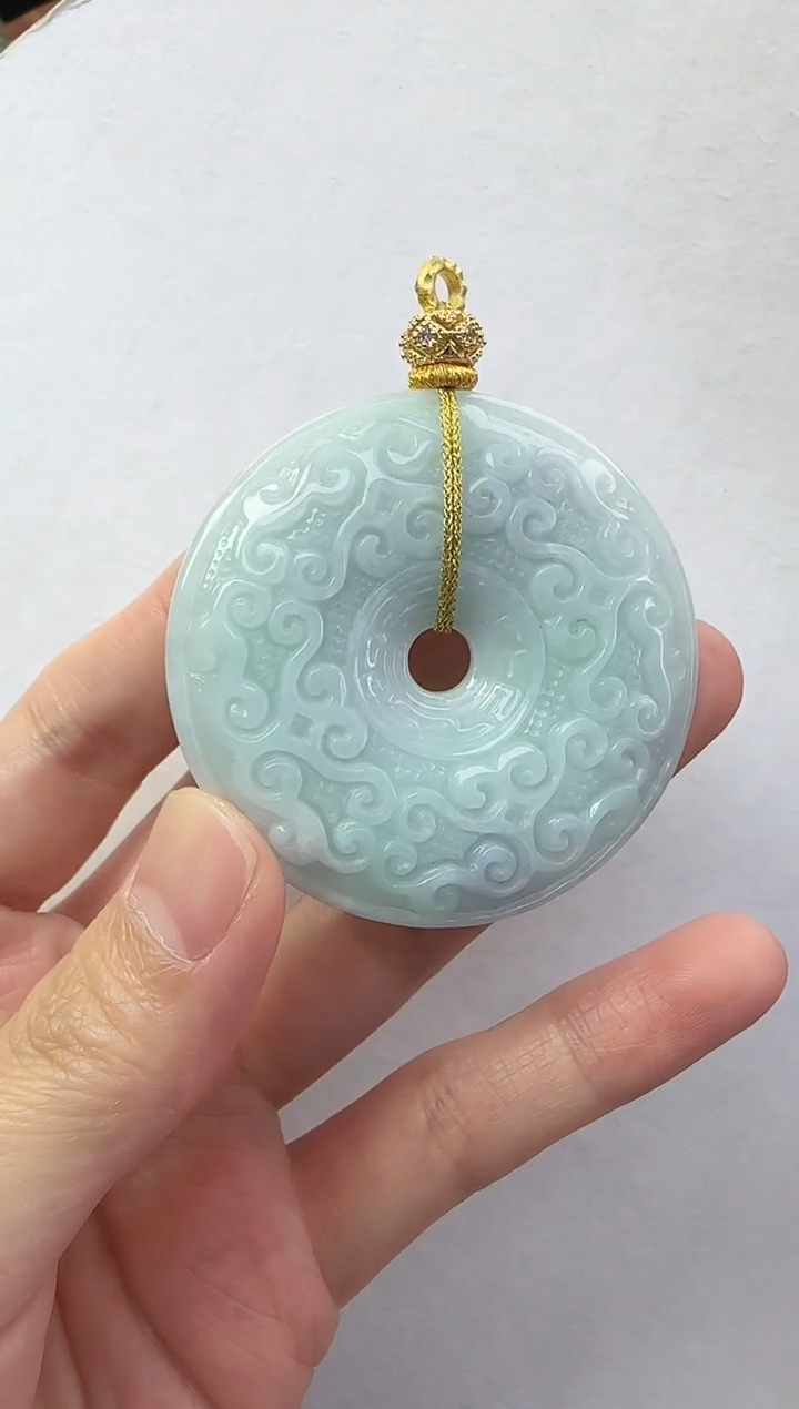 翡翠未镶嵌颈饰国风原创