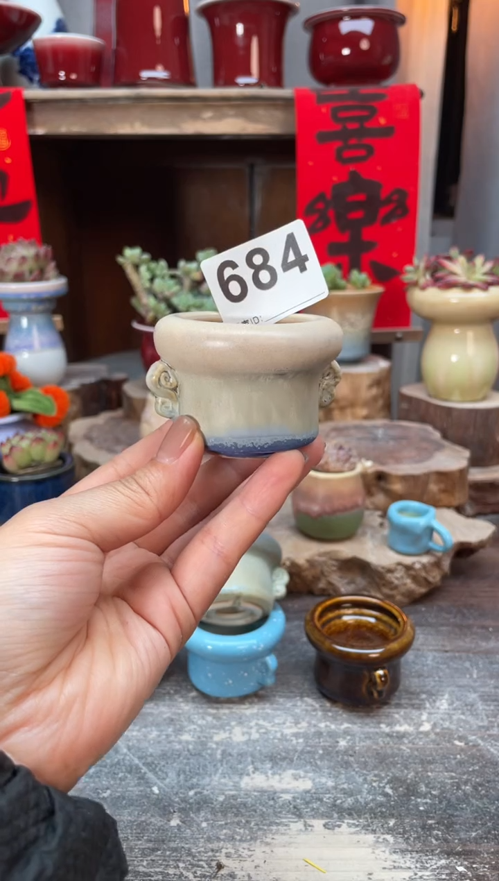 【闪购商品】摆件684知木小芳花盆