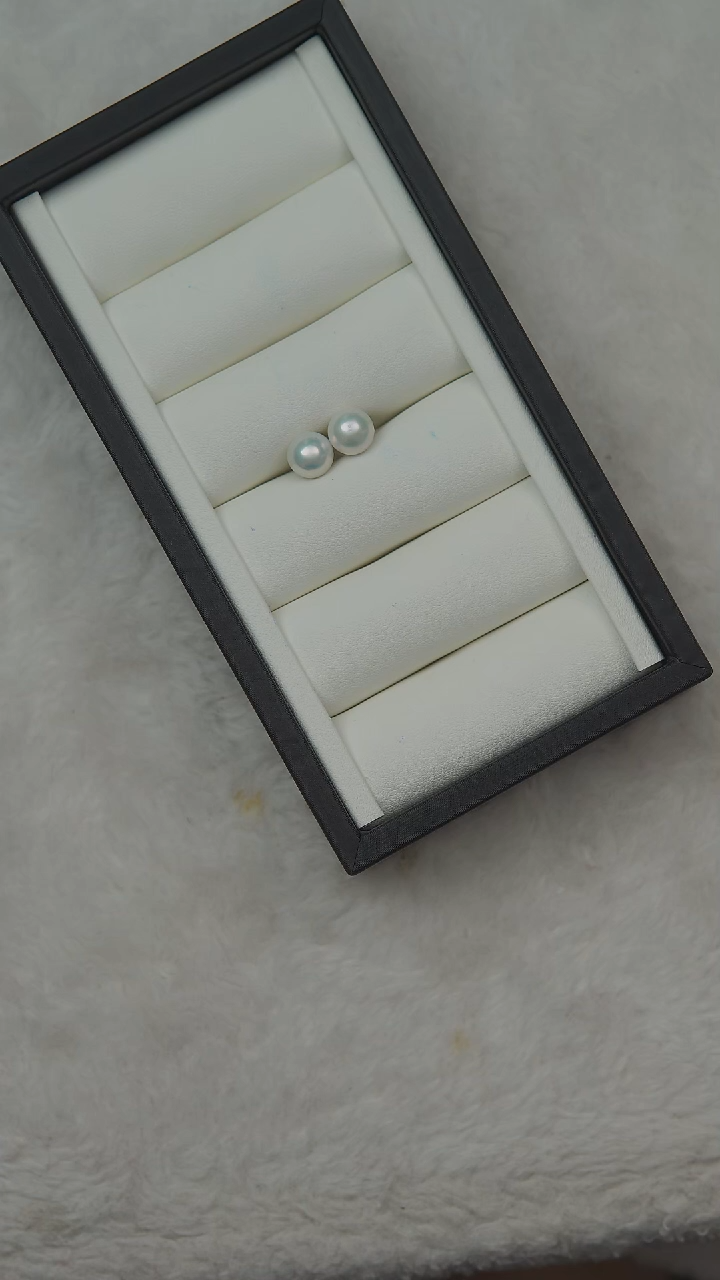 【闪购商品】淡水珍珠耳饰银S925镶嵌9-10mm