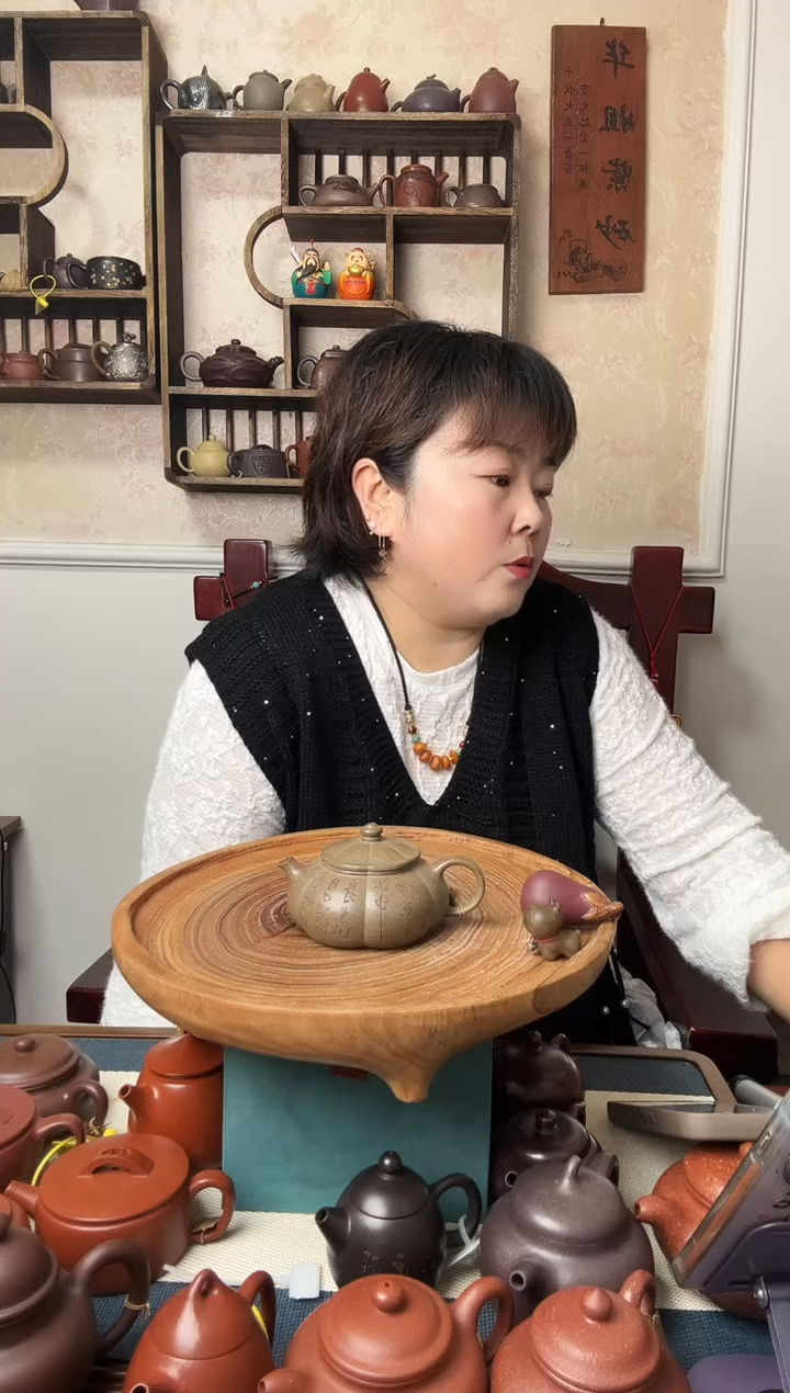 茶壶紫砂独**待寒江   柴烧 150CC龙背青