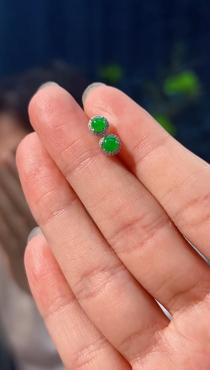 颈饰18K金镶嵌翡翠 缅料A货/支持复检/一件