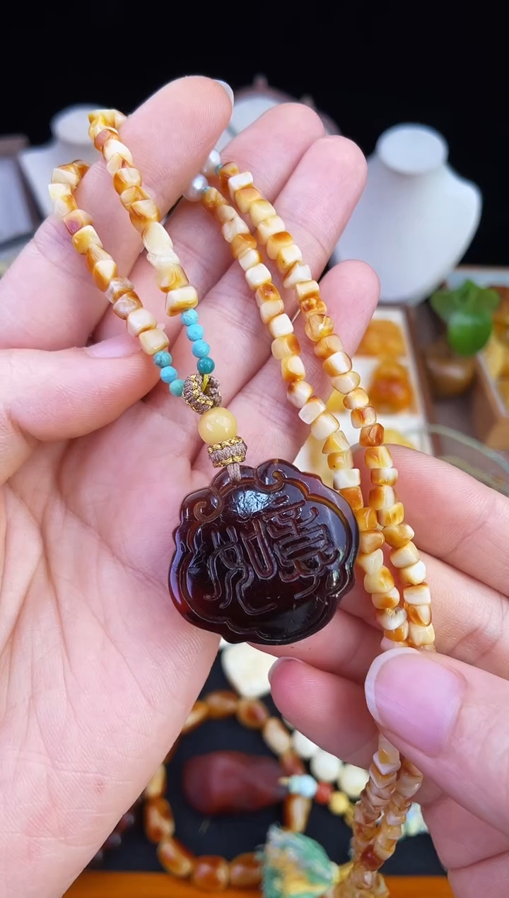 琥珀未镶嵌珠宝奇石柒月