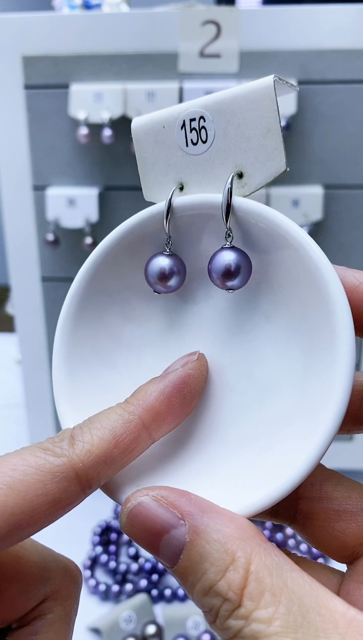 【闪购商品】淡水珍珠耳饰银S925镶嵌156