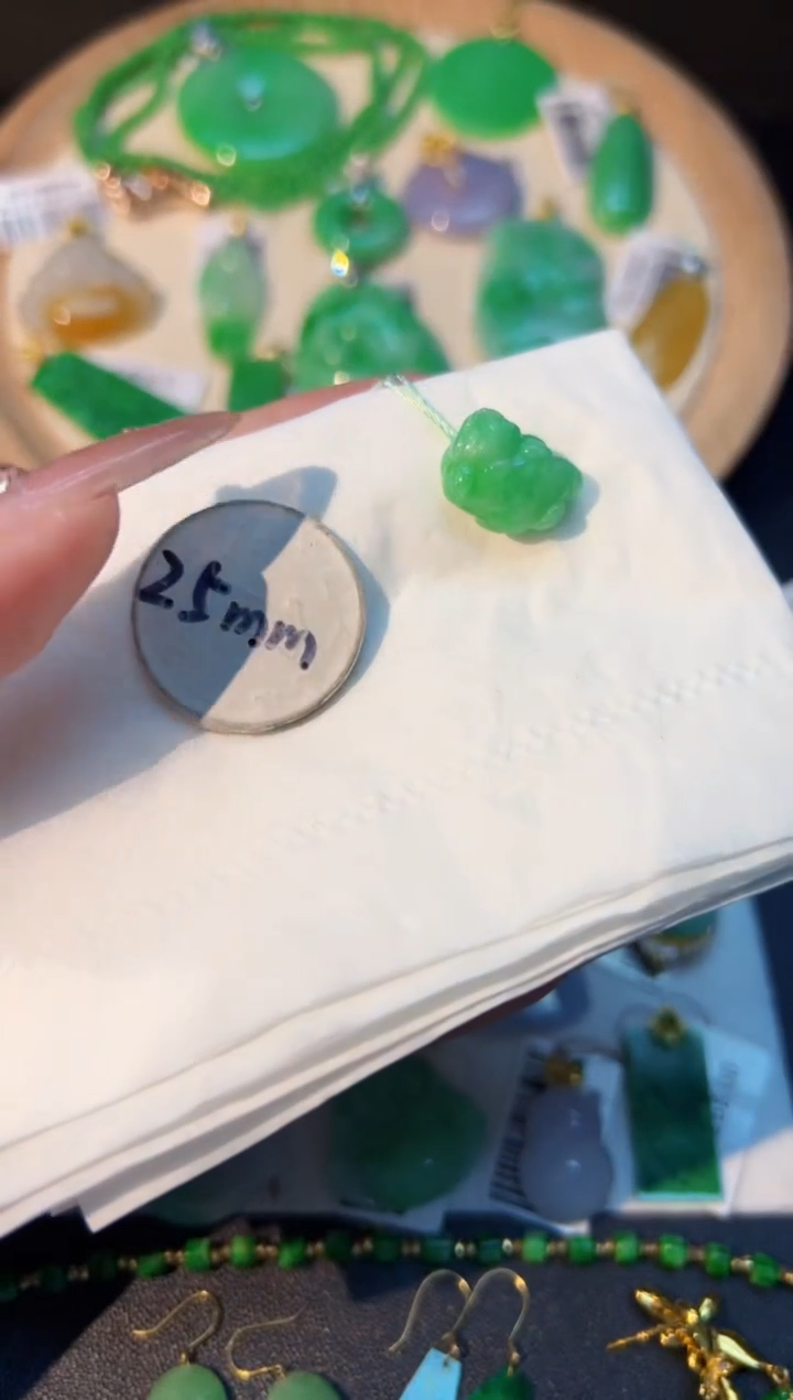 【闪购商品】翡翠颈饰18K金镶嵌Y缅料A货/支持复检/一件