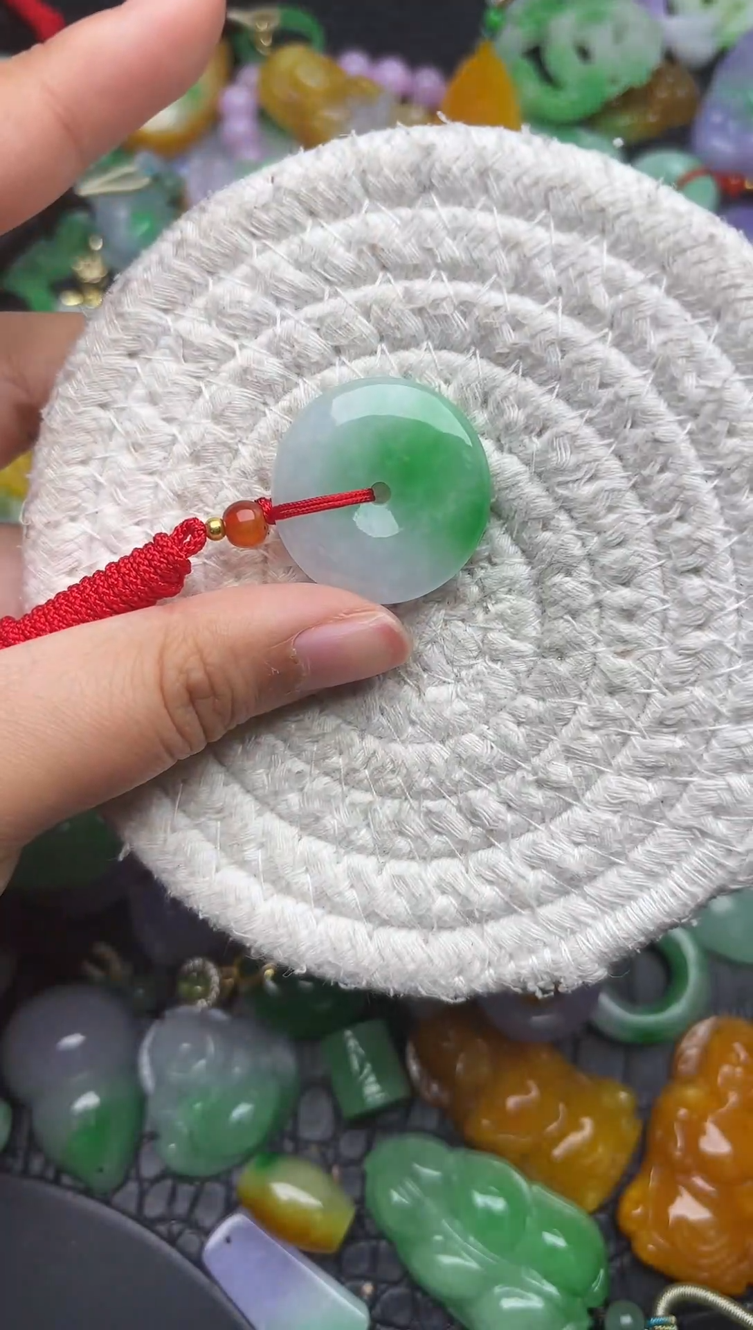 颈饰未镶嵌翡翠缅甸翡翠吊坠