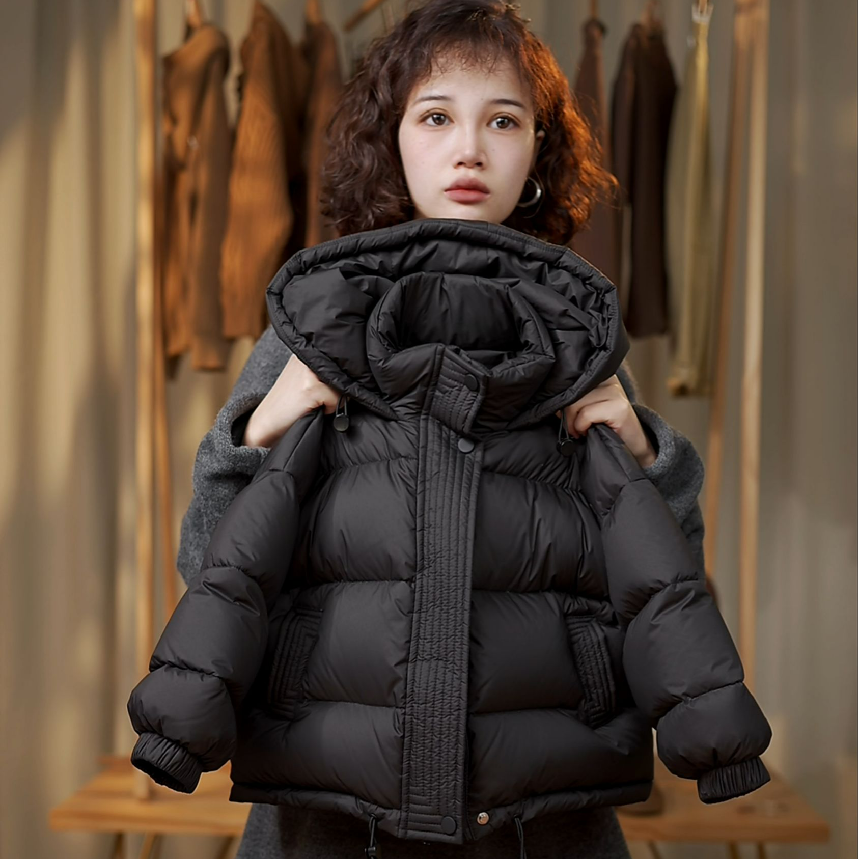 【小啊简】冬装儿童韩版极寒系列双倍充绒白鸭绒羽绒服