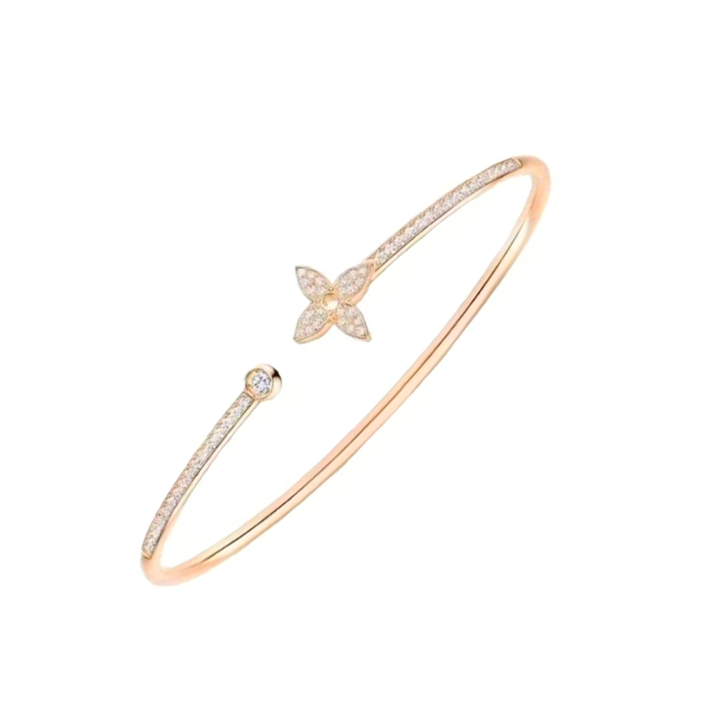 925银合成锆石手镯 洁哥 老花菱形花手镯 ZF-C239/C240