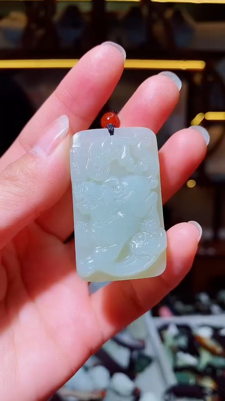 和田玉未镶嵌挂件1