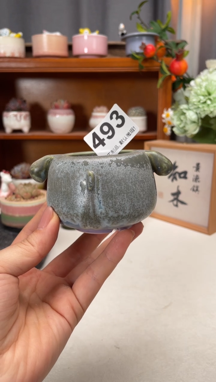 瓷片493知木小芳花盆