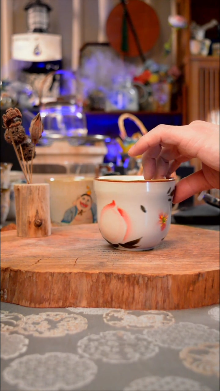 【闪购商品】杯子桃子手工手绘手工手绘
