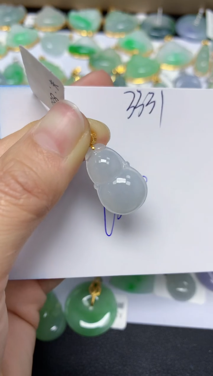 【闪购商品】翡翠颈饰18K金镶嵌 天然翡翠A货