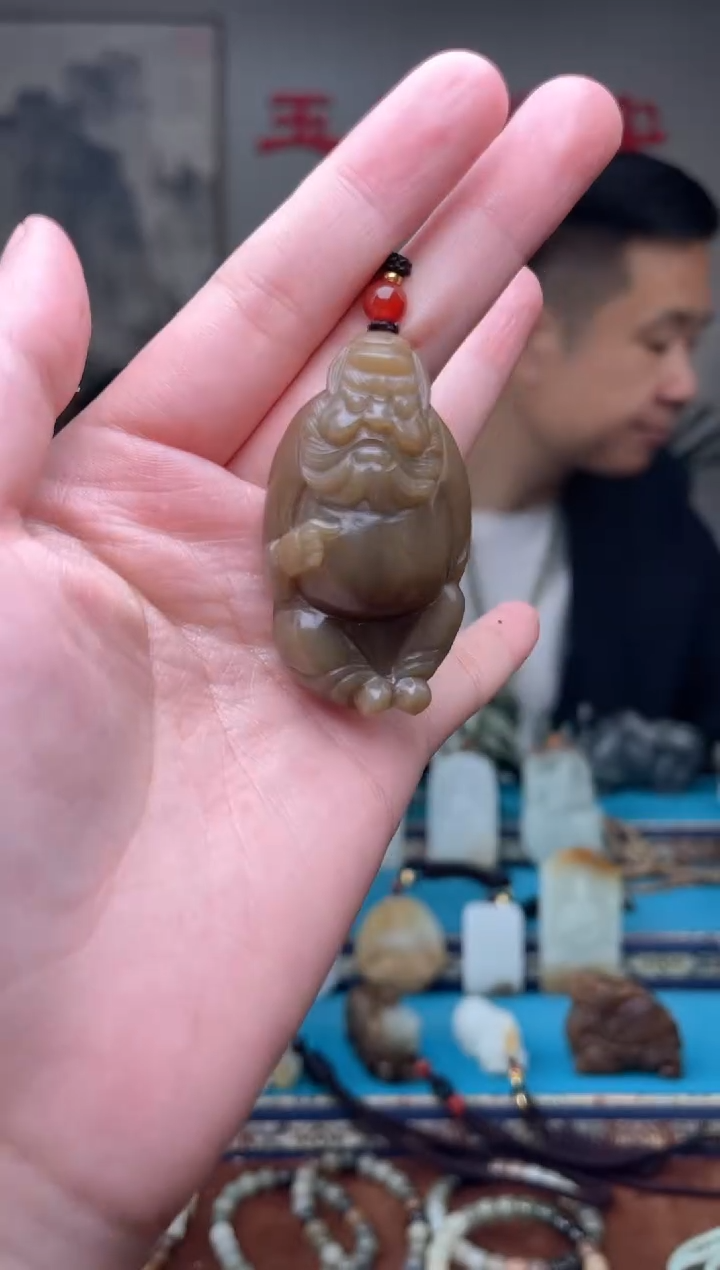 和田玉未镶嵌挂件1