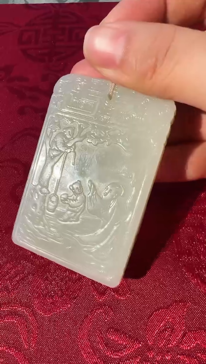 【闪购商品】和田玉挂件未镶嵌33小孩打水老头乐