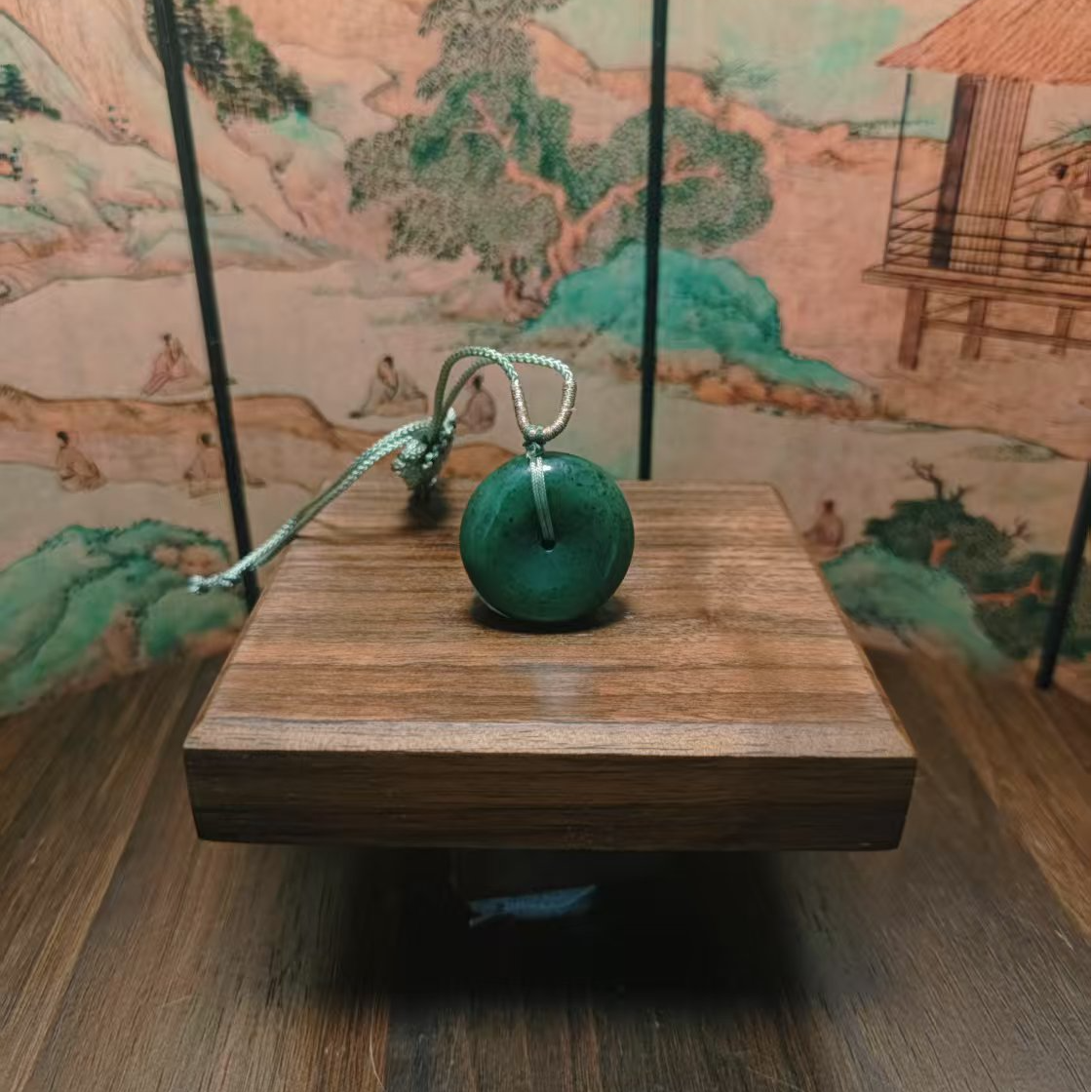 W和田玉碧玉平安扣吊坠0728