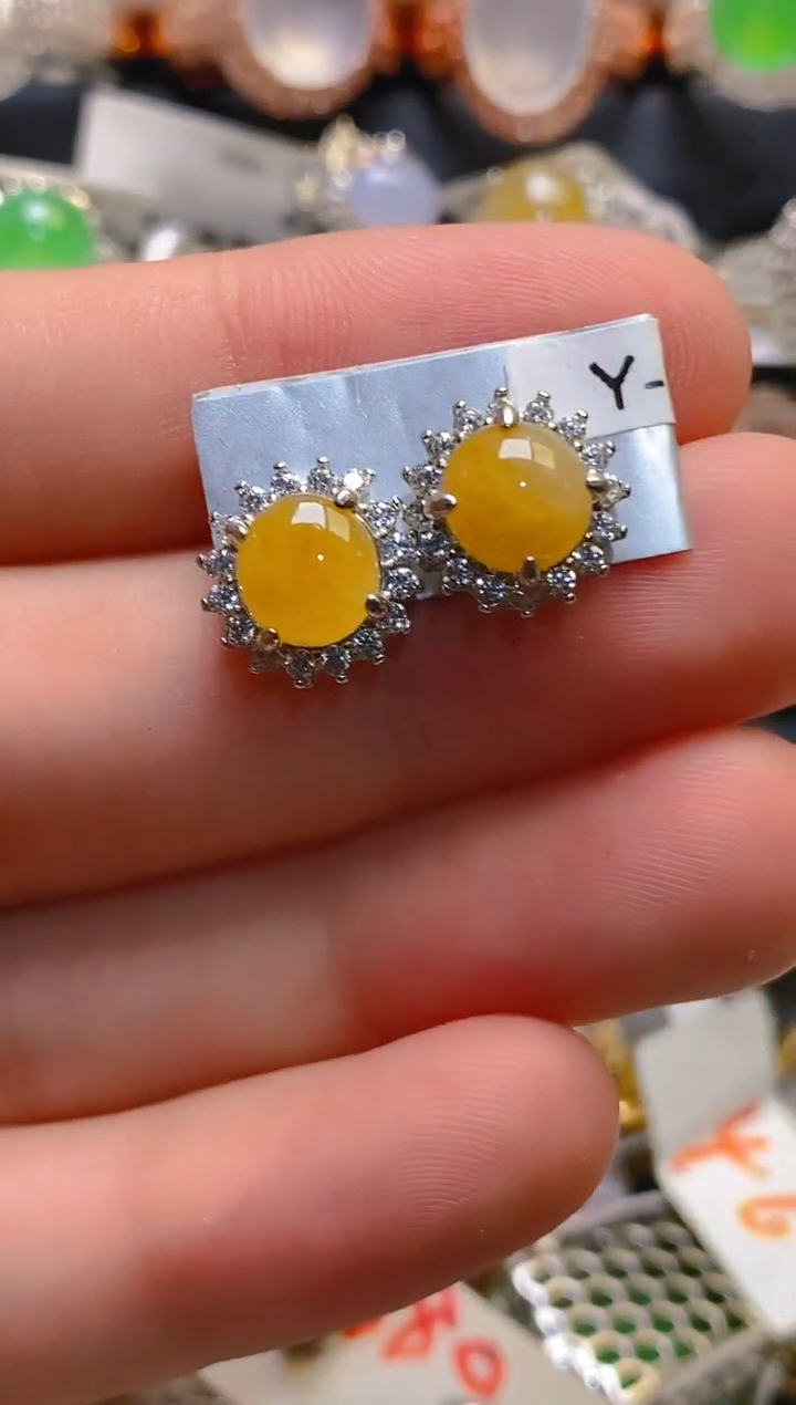 翡翠戒指银S925镶嵌天然