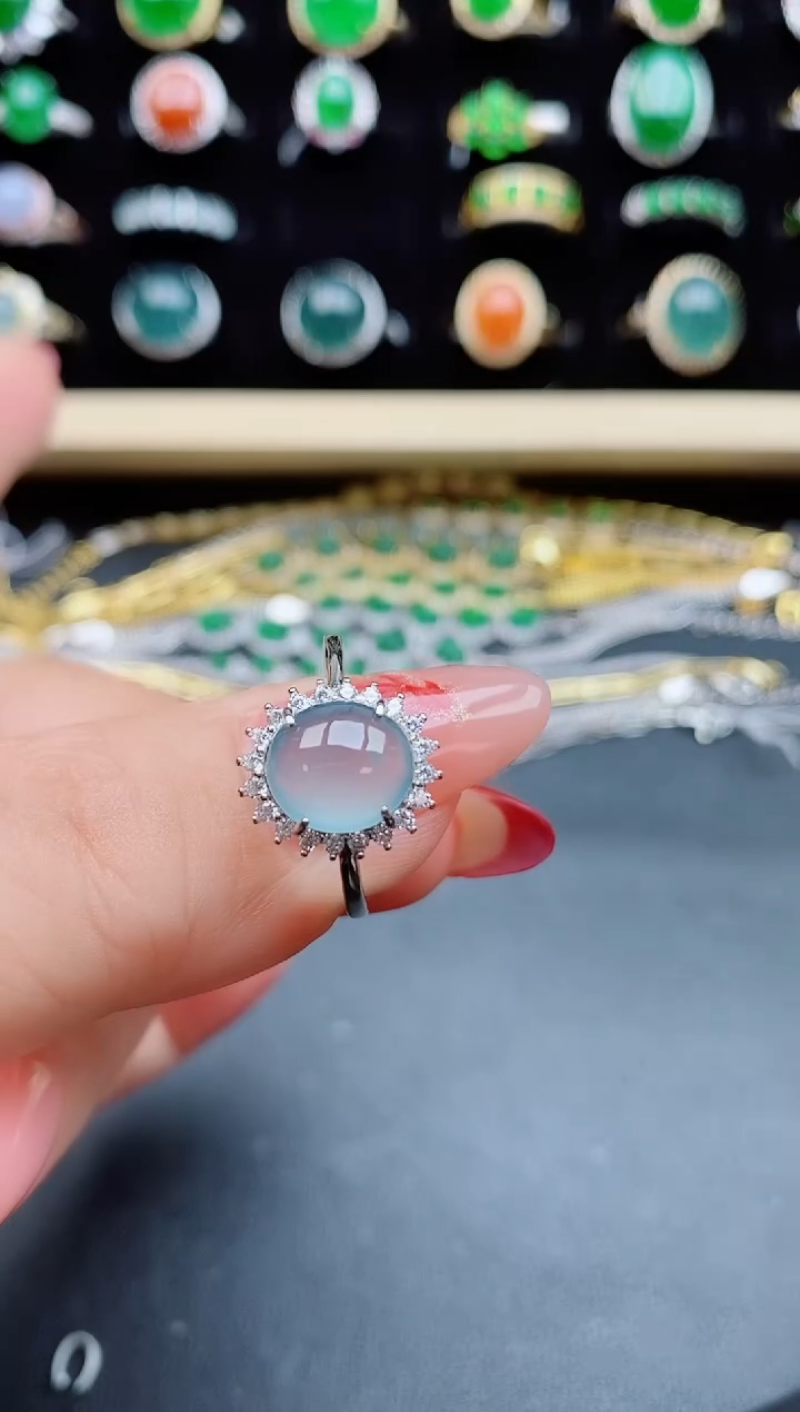 【闪购商品】翡翠戒指银S925镶嵌321321