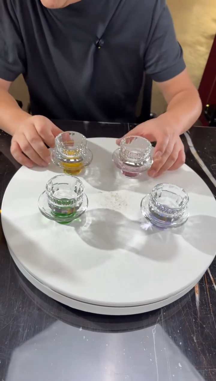 摆件璨石美学花茶杯4碟4杯