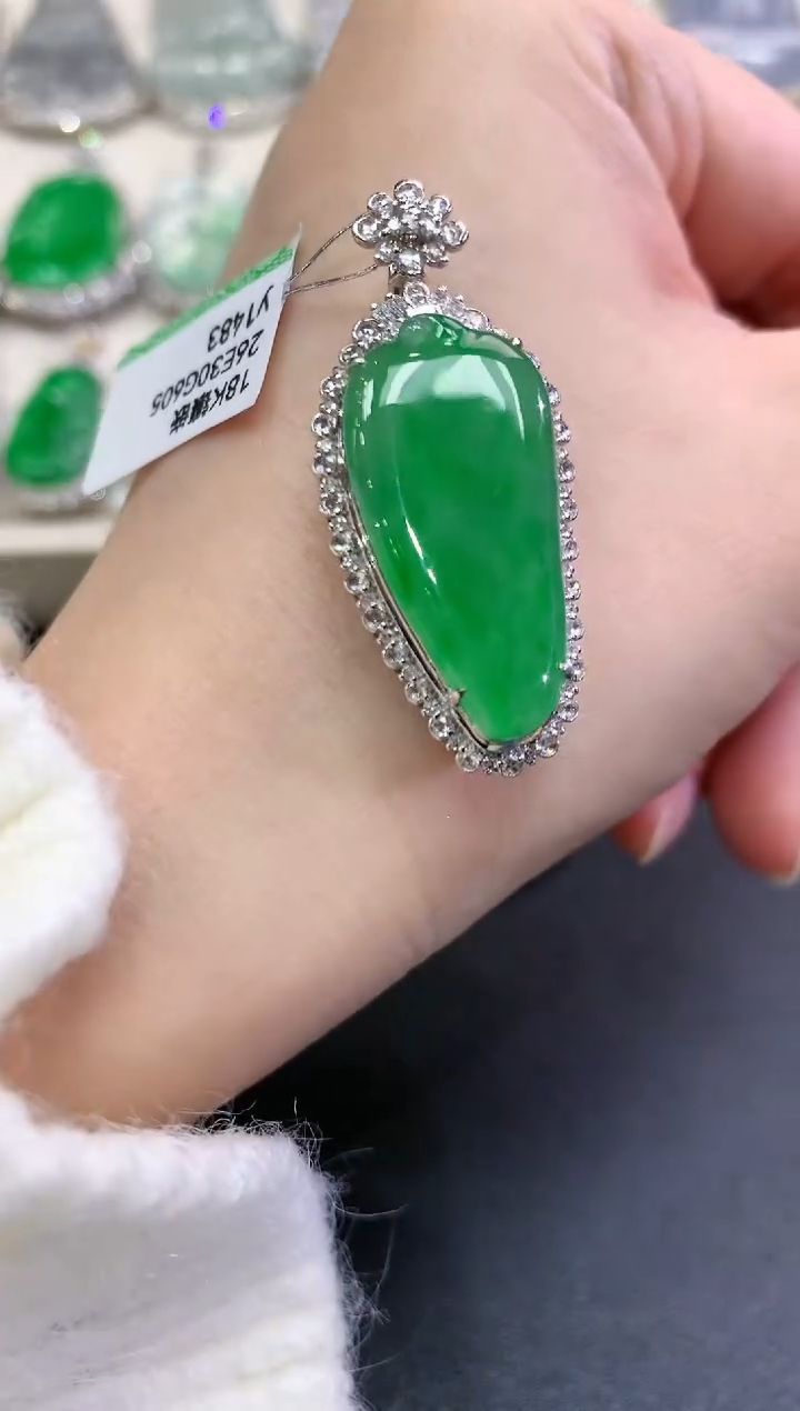 【闪购商品】翡翠颈饰18K金镶嵌C192