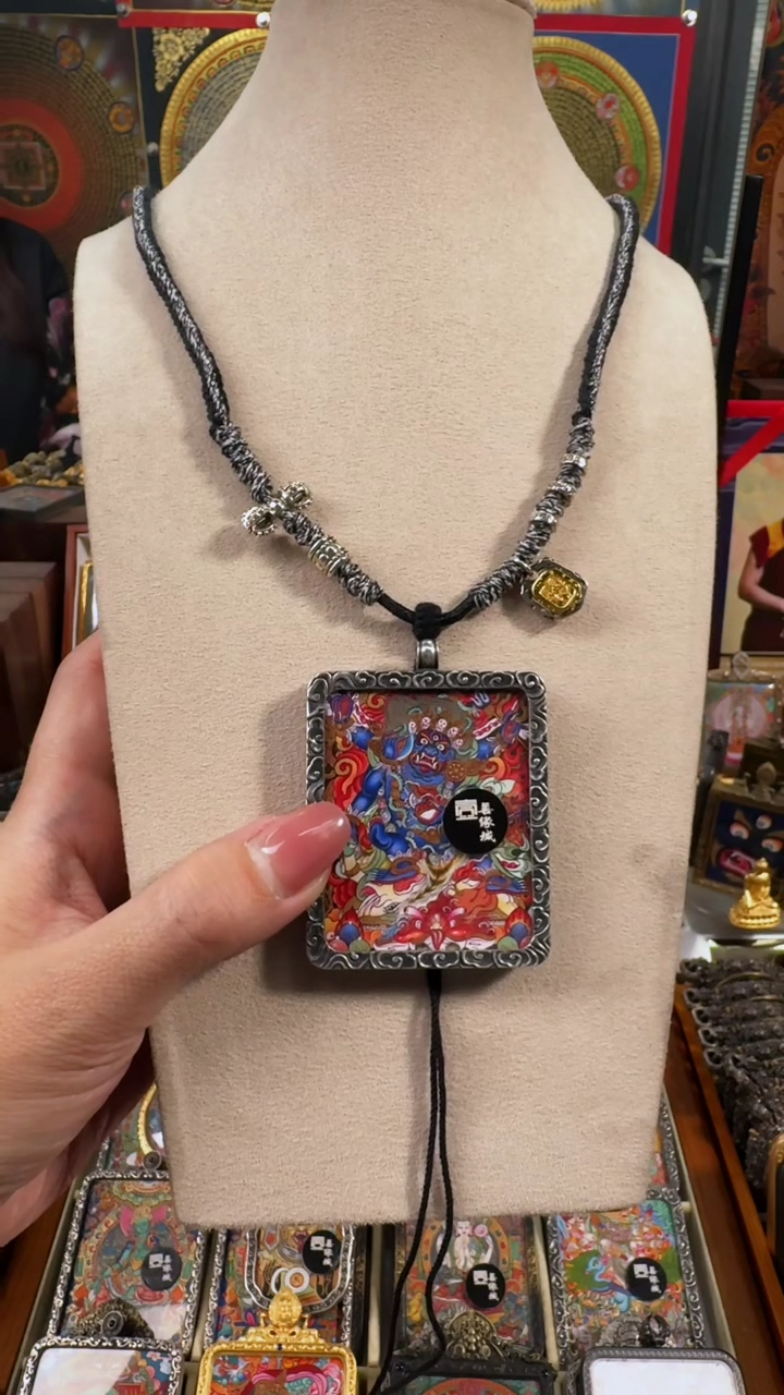 【闪购商品】吊坠壹善缘城手绘唐卡大黑天如图