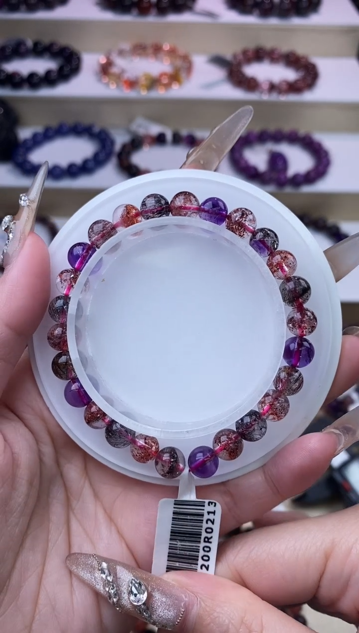 【闪购商品】水晶手链未镶嵌黑加仑超七7m+