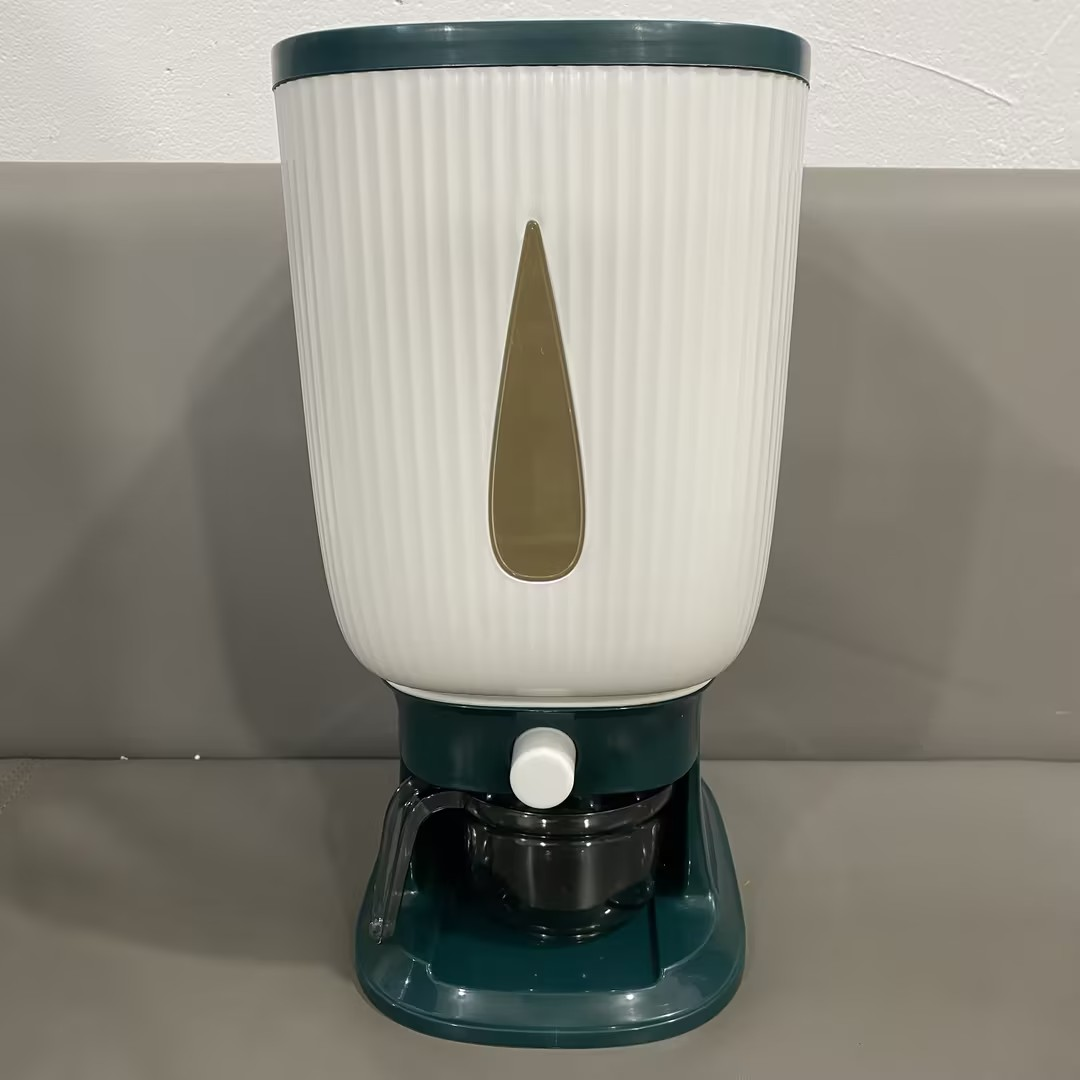 W829按压式水滴款储米桶 厨房五谷杂粮防潮防虫桶多功能创意米桶2