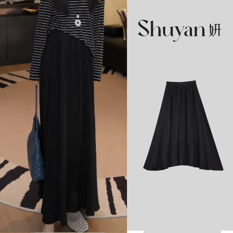 Shuyan妍【百褶弧度裙】黄金配比天丝莱赛尔精剪裁半裙639361
