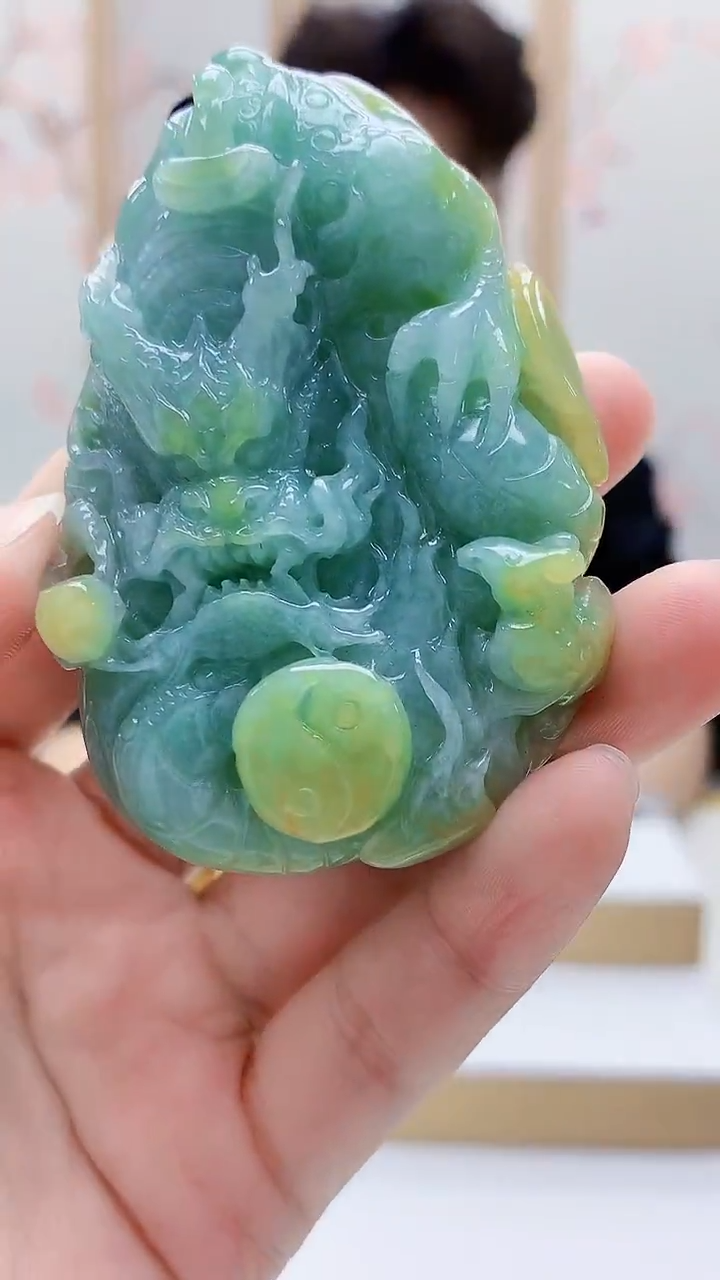 未镶嵌定制翡翠5140lr-毛货挂件23