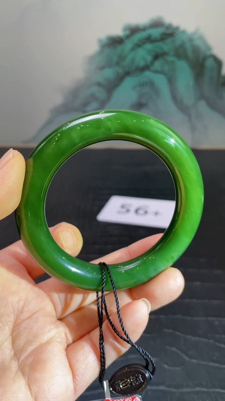 未镶嵌手镯和田玉（碧玉）领*56+