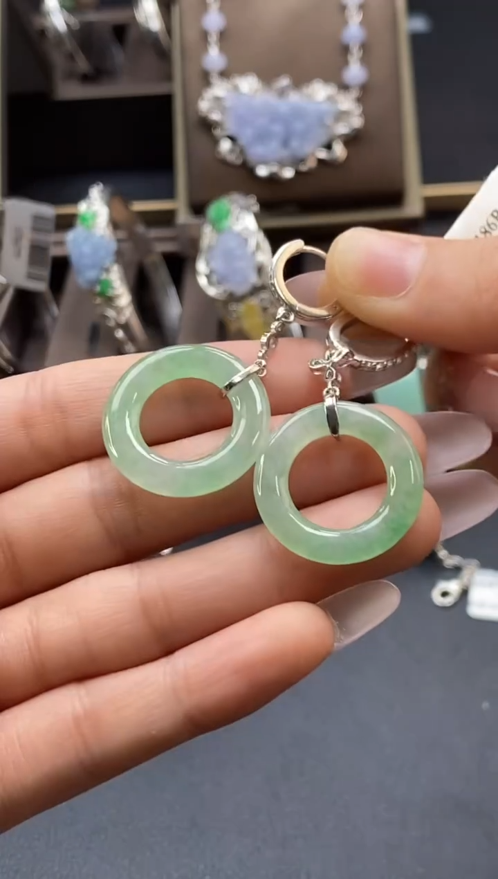 颈饰银S925镶嵌翡翠16349