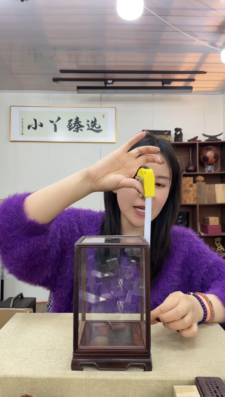 乌木类117大红酸枝玻璃罩木木木