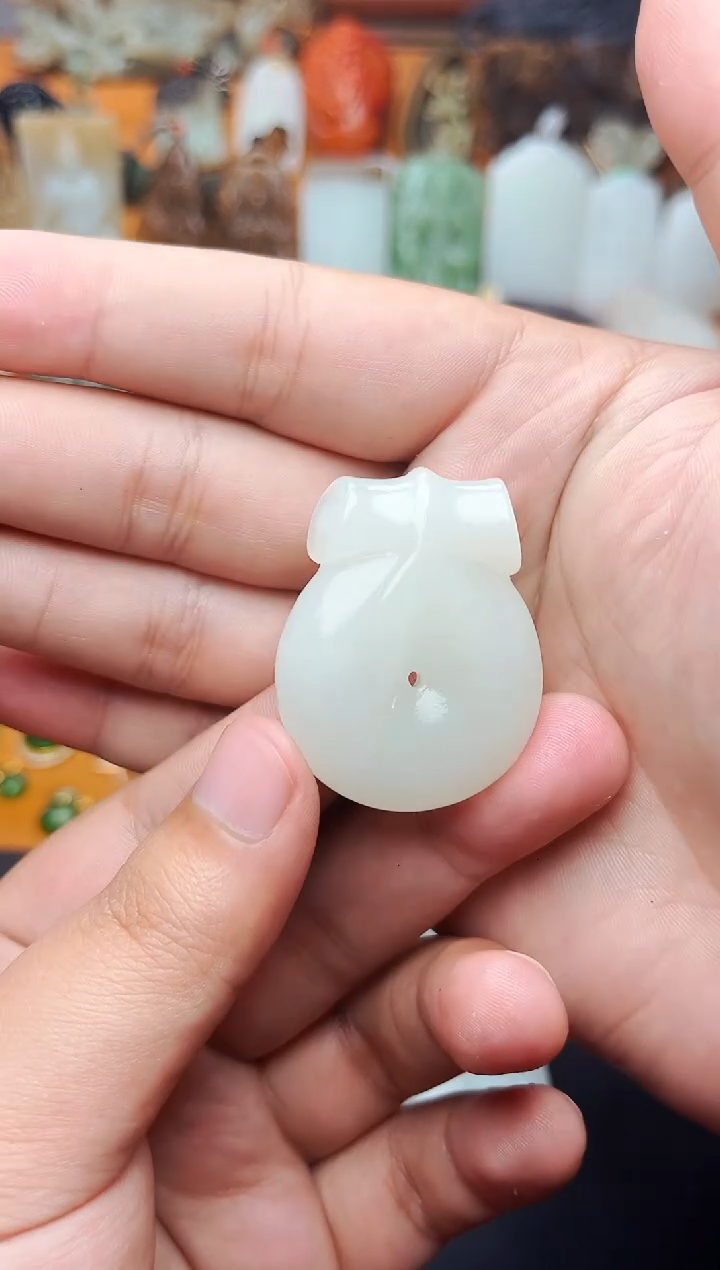 【闪购商品】和田玉颈饰未镶嵌竹报平安01