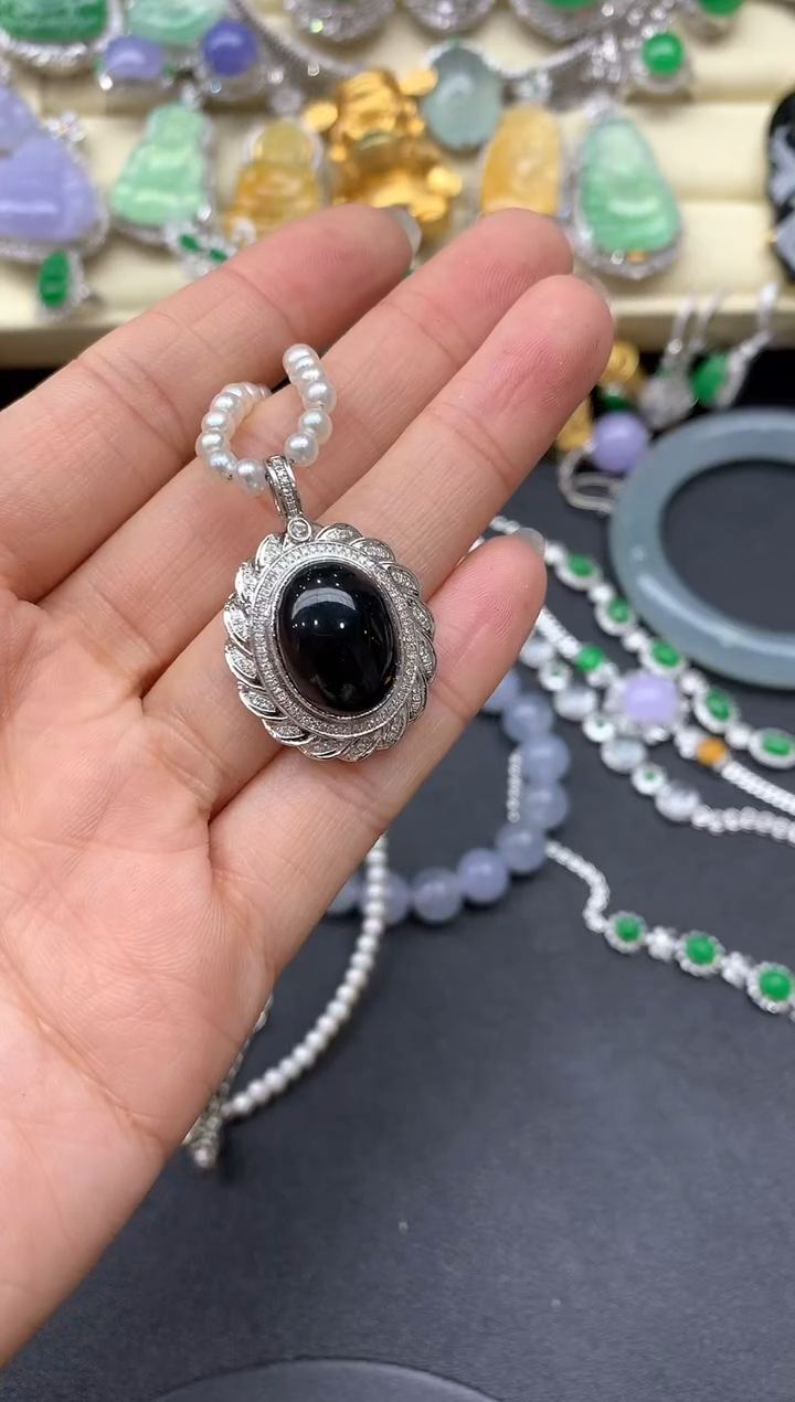 【闪购商品】翡翠颈饰18K金镶嵌579-中国好珍宝