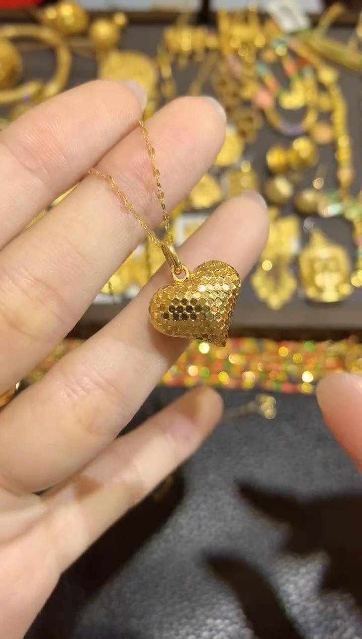 【 云中意】18K金爱心套链 - 多样性发货一个-hlx