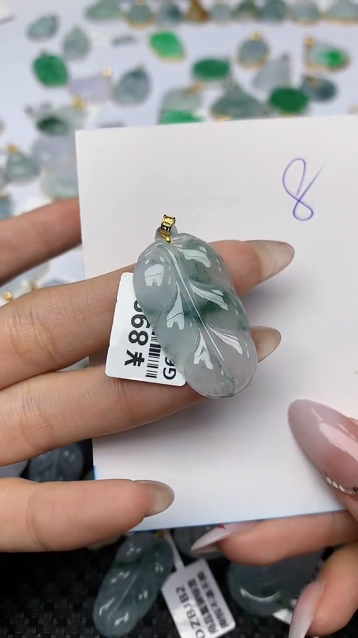 【闪购商品】翡翠颈饰18K金镶嵌 天然翡翠A货