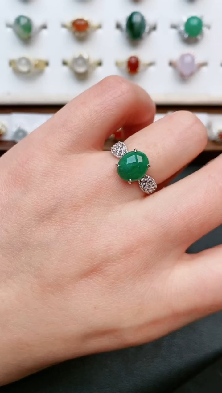 【闪购商品】翡翠戒指银S925镶嵌.....