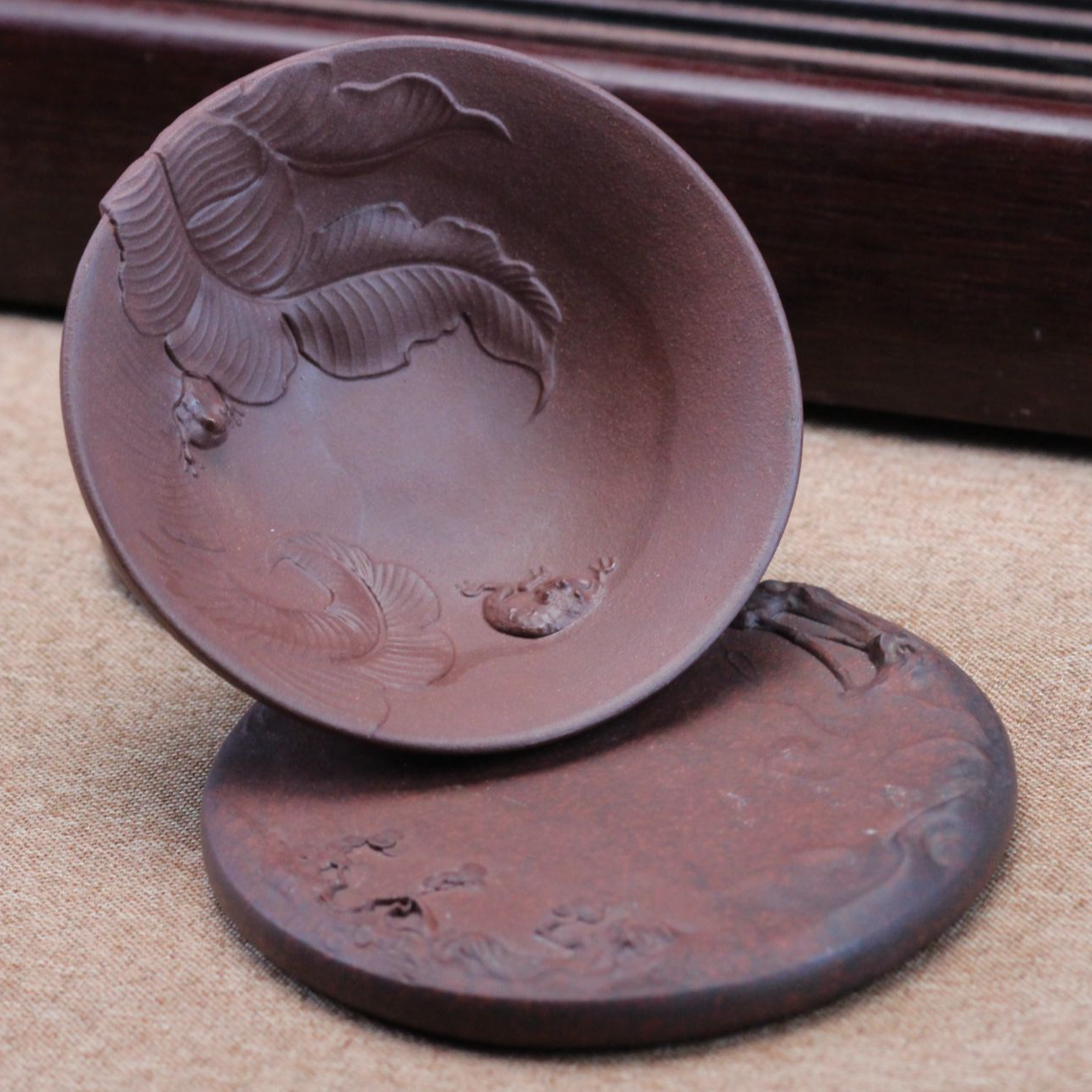 合盛花器 壶承 斗笠杯 紫砂 泥料颜色会有区别  完美主义勿拍