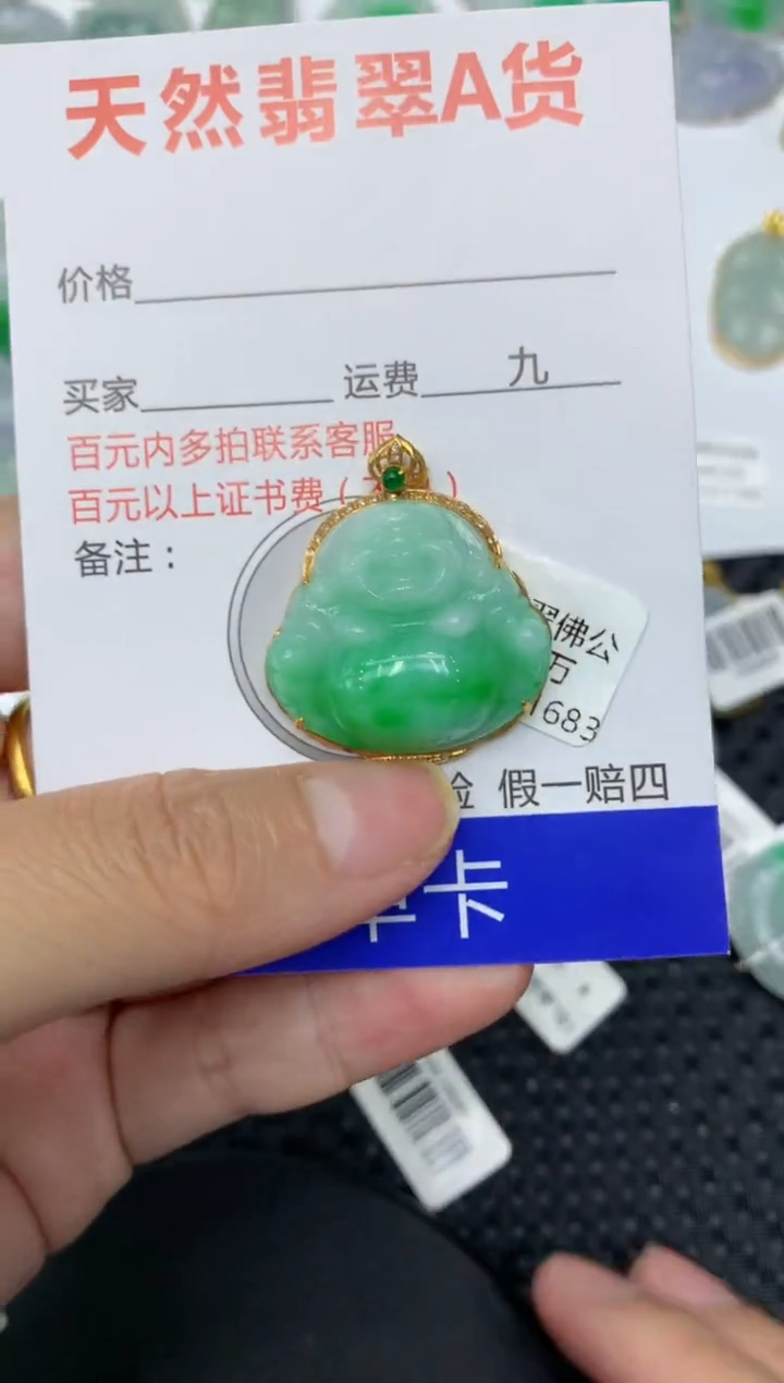 【闪购商品】翡翠颈饰18K金镶嵌111111111