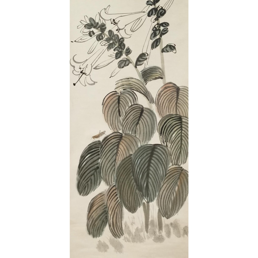 【辽拍】V250709-2-508《花卉》（5.5平尺）纸本镜片 yy30t